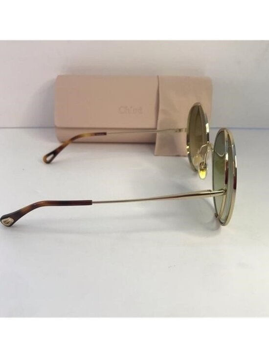 New Authentic Chloe Gold & Green Round Sunglasses HANAH COLLECTION main image 7